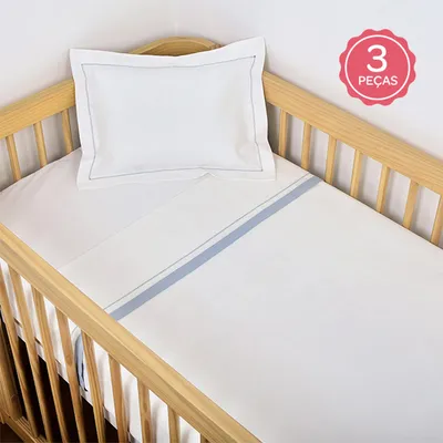 Jogo De Lençol Minasrey Loupiot Zigue Zague - 03 Peças Jogo De Lençol Minasrey Loupiot Zigue Zague - 03 Peças