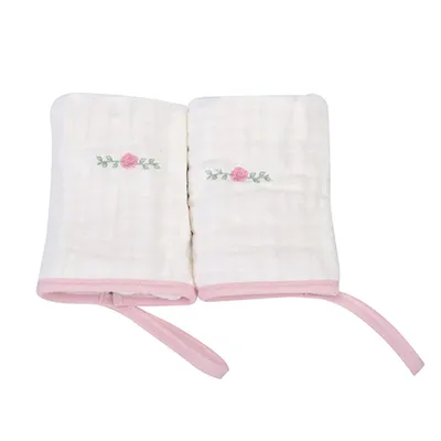 Kit Pano De Boca Minasrey Com Prendedor Flores - 2 Peças