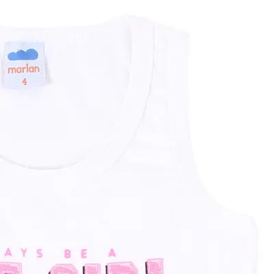 Blusa Infantil Regata Meia Malha Estampada Blusa Infantil Regata Meia Malha Estampada