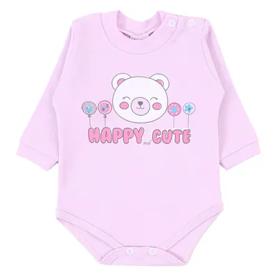 Kit Body Bebê Petutinha Estampa Happy - 3 Peças