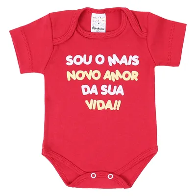 Kit Body Bebê Petutinha Manga Curta Frases - 3 Peças