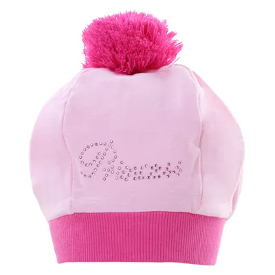 Boina Boneleska Em Malha Strass E Pom Pom Boina Boneleska Em Malha Strass E Pom Pom