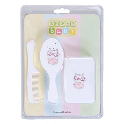 Kit Banho Smoby Baby Com 03 Peças Estampa Sortida Branco Kit Banho Smoby Baby Com 03 Peças Estampa Sortida Branco