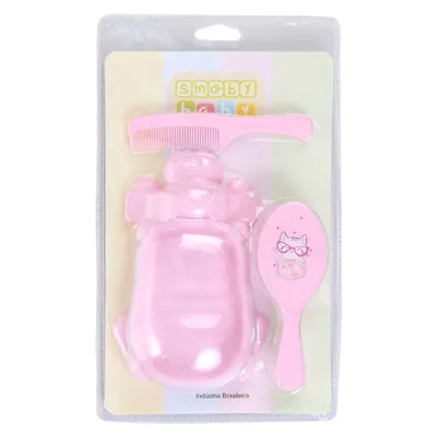 Kit Banho Escova + Pente + Saboneteira Cachorro. Estampa sortida Kit Banho Escova + Pente + Saboneteira Cachorro. Estampa sortida