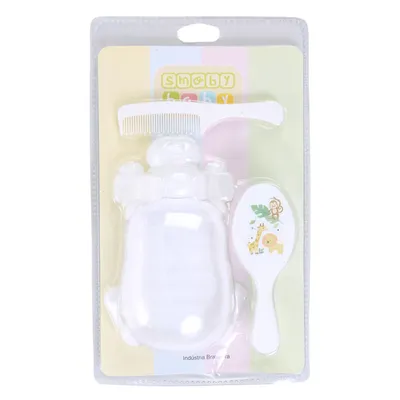 Kit Banho Smoby Baby Escova + Pente + Saboneteira Dog Branco Kit Banho Smoby Baby Escova + Pente + Saboneteira Dog Branco