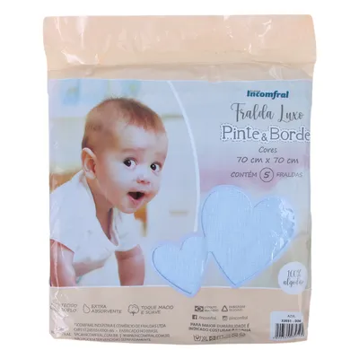 Fralda Incomfral Luxo Menino Pinte E Borde 5 Peças