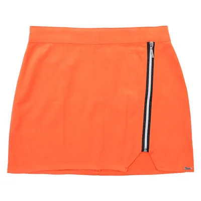 Saia Pami Sarja Com Zíper E Recorte Diagonal Saia Pami Sarja Com Zíper E Recorte Diagonal