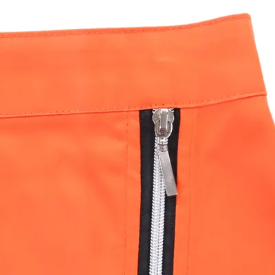 Saia Pami Sarja Com Zíper E Recorte Diagonal Saia Pami Sarja Com Zíper E Recorte Diagonal