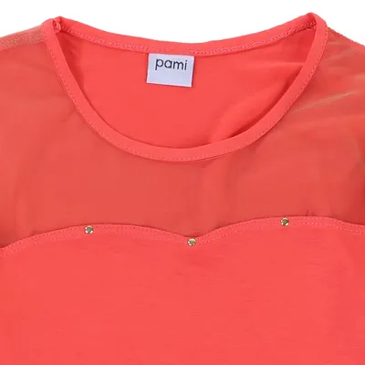 Blusa Pami Manga Longa Viscose Body Renda Aplicação De Tulê
