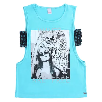 Blusa Pami Viscose Cavada Com Falso Top