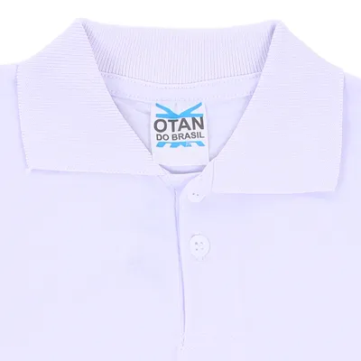 Camiseta Infantil Básica Gola Polo Branca Camiseta Infantil Básica Gola Polo Branca