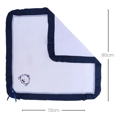 Manta Piquet Babado E Bordado