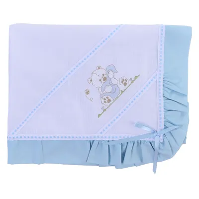 Manta Piquê Bordados Alexandra Com Faixa Ponto Cruz Sortido Manta Piquê Bordados Alexandra Com Faixa Ponto Cruz Sortido