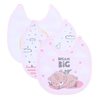 Kit Babador Felpudo Estampado 03 Peças Menina