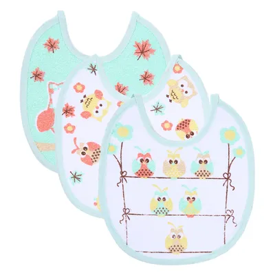 Babador Papi Trios Estampado Com 03 Unidades Estampa Sortida