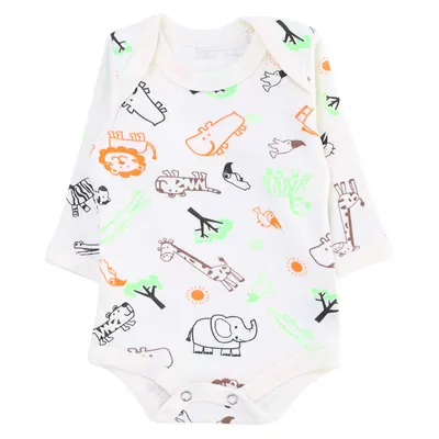 Kit Body Top Chot Manga Longa Estampa Animais Sortido 6 Peças Kit Body Top Chot Manga Longa Estampa Animais Sortido 6 Peças