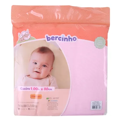 Kit Cueiro Incomfral Bercinho Com 03 Peças Menina