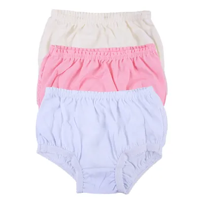 Kit Calcinha Infantil Brando Detalhe Renda - 3 Peças Kit Calcinha Infantil Brando Detalhe Renda - 3 Peças