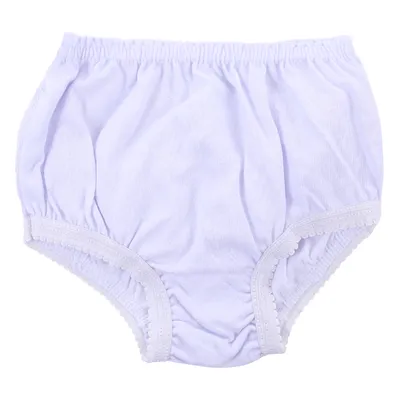 Kit Calcinha E Meia Bebê Brando Babado - 3 Peças Kit Calcinha E Meia Bebê Brando Babado - 3 Peças