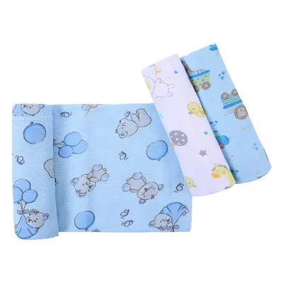 Kit Cueiro Estampado Bercinho Menino Com 03 Peças