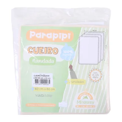 Cueiro Parapipi Liso Sortido com 3 Unidades 60x80cm
