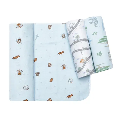 Kit Cueiro Papi Estampado 03 Peças Menina