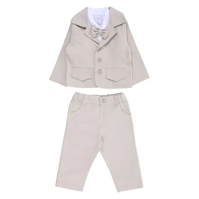 Conjunto Batizado Sylvaz Camisa Com Botões + Calça + Terno Conjunto Batizado Sylvaz Camisa Com Botões + Calça + Terno