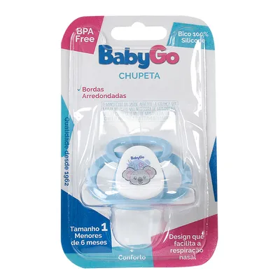 Chupeta Baby Go Ortodôntica Silicone Coala Tamanho 1