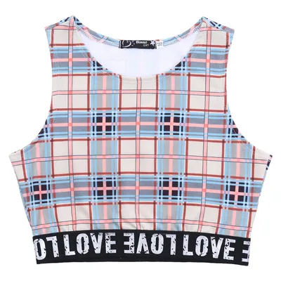 Blusa Juvenil Bonnemini Cropped Xadrez
