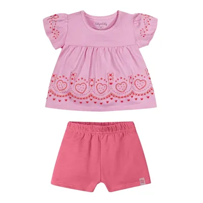 Conjunto Bebê Kely Kety Blusa Estampa Relevo E Short