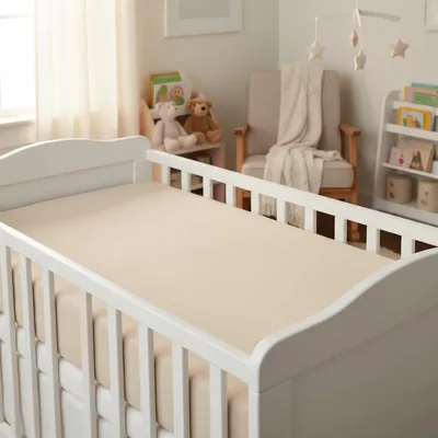Lençol Com Elástico Para Berço Sul Brasil Liso Bege