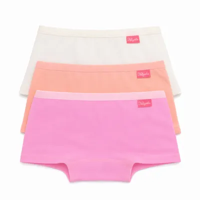 Calcinha Infantil Kellynha Boxer Lisa com 3 Peças