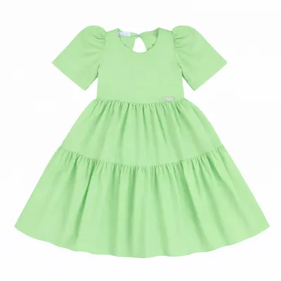 Vestido Infantil Cattai Com Mangas De Prega
