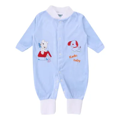 Macacão Longo Kadic Em Plush Sem Gola E Bordado Sortido