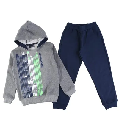 Conjunto Vrasalon Blusão Estampa Sport + Calça Em Moletom