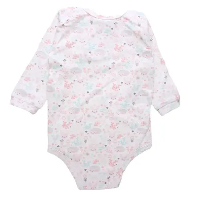 Body Manga Longa Bebê Miniclo Estampa Lacinho