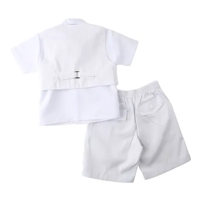 Conjunto Infantil Kanga Camisa Com Laço + Bermuda Sarja