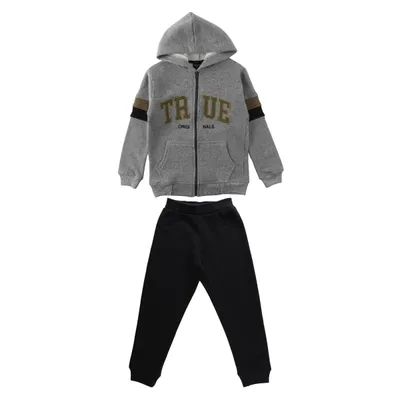 Conjunto Infantil Vrasalon Blusão Estampa True + Calça Com Punho