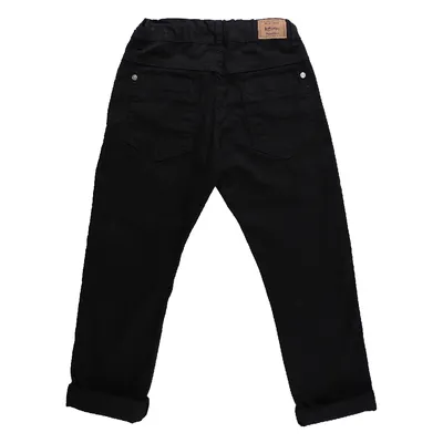 Calça Slim Fit Infantil Kookabu Em Sarja Com Barra Virada