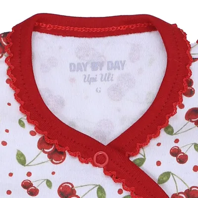 Macacão Bebê Longo Day By Em Suedine Bordado Ursa