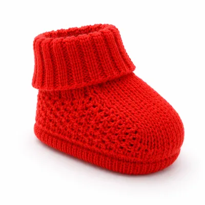 Sapatinho Bebê Fofinho Luxo Em Tricô