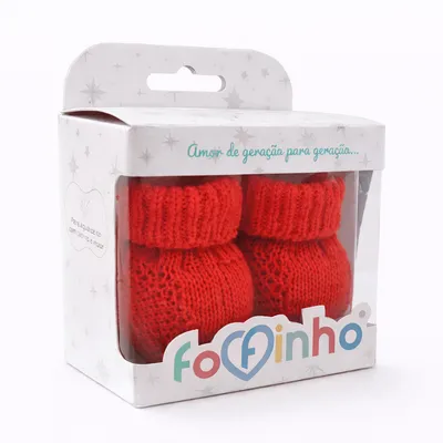 Sapatinho Bebê Fofinho Luxo Em Tricô