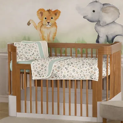 Jogo De Lençol Berço Sul Brasil Estampa Safari 3 Peças