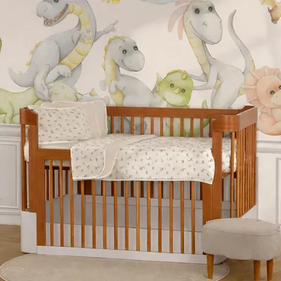 Jogo De Lençol Berço Sul Brasil Estampa Dinossauro 3 Peças