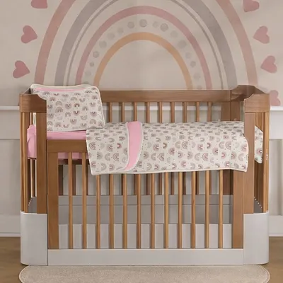 Jogo De Lençol Berço Sul Brasil Estampa Arco Íris 3 Peças