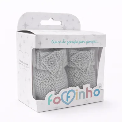 Sapatinho Bebê Fofinho Links Em Tricô