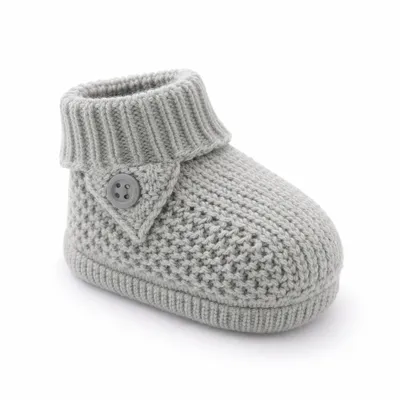 Sapatinho Bebê Fofinho Links Em Tricô