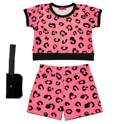 Conjunto Estampado Infantil Kookabu Blusa + Shorts Com Pochete