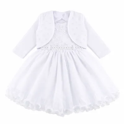 Vestido De Festa Infantil Menina Bonita Com Bordado E Bolero