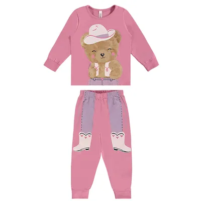 Pijama Infantil Malwee Manga Longa em Meia Malha
